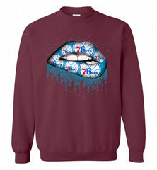Lip Philadelphia 76ers Crewneck Sweatshirt - zezetee