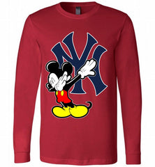 Disney Mickey Mouse Dabbing New York Yankees Long Sleeve - zezetee