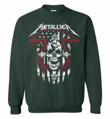 Metallica Snake Skull Houston Texans Logo Crewneck Sweatshirt - zezetee