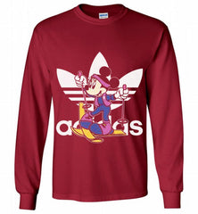 ADIDAS SKI MINNIE MOUSE DISNEY SPORTS Gildan Long Shirt - zezetee