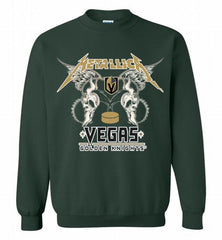 Metallica Vegas Golden Knights Logo Crewneck Sweatshirt - zezetee