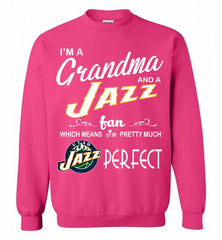 I'M A Grandma And A Utah Jazz Fans Perfect Crewneck Sweatshirt - zezetee