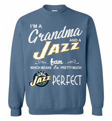 I'M A Grandma And A Utah Jazz Fans Perfect Crewneck Sweatshirt - zezetee