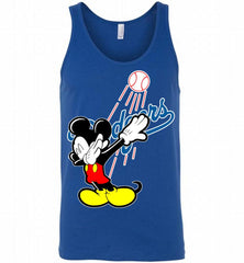 Disney Mickey Mouse Dabbing Los Angeles Dodgers Tank - zezetee