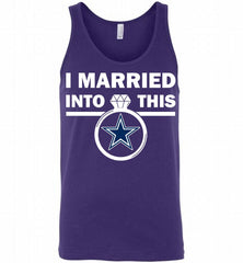 I MARRIED INTO THIS NFL Dallas Cowboys Fans Tank - zezetee