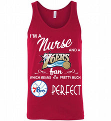 I'M A Nurse And A Philadelphia 76ers Fans Perfect Tank - zezetee