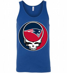 New England Patriots Grateful Dead Logo Band Tank - zezetee