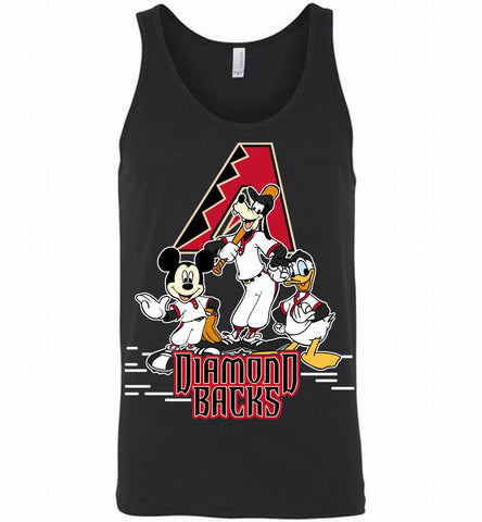 Mickey Goofy Donald Arizona Diamondbacks Teams Tank - zezetee