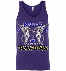 Metallica Baltimore Ravens Logo Tank - zezetee