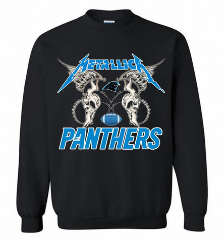 Metallica Carolina Panthers Logo Crewneck Sweatshirt - zezetee