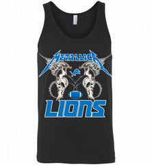Metallica Detroit Lions Logo Tank - zezetee