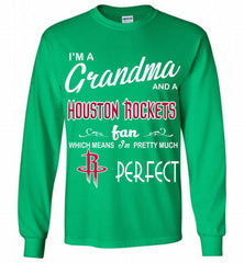 I'M A Grandma And A Houston Rockets Fans Perfect Gildan Long Shirt - zezetee