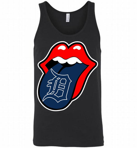 Detroit Tigers  x The Rolling Stones Logo Tank - zezetee