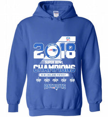 2018 SUPER BOWL CHAMPIONS NEW ENGLAND PATRIOTS Hoodie - zezetee