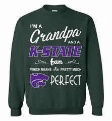 I'M A Grandpa And A Kansas State Wildcats Fan Crewneck Sweatshirt - zezetee