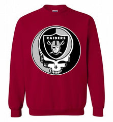 Oakland Raiders  Grateful Dead Logo Band Crewneck Sweatshirt - zezetee