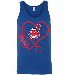 Nurse Heartbeat Cleveland Indians Tank - zezetee