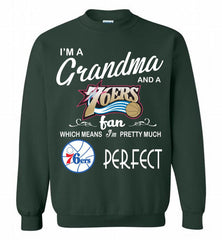 I'M A Grandma And A Philadelphia 76ers Fans Perfect Crewneck Sweatshirt - zezetee