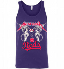 Metallica Cincinnati Reds Logo Tank - zezetee