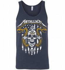 Metallica Snake Skull Nashville Predators Logo Tank - zezetee