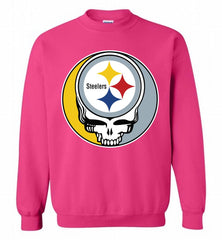 Pittsburgh Steelers Grateful Dead Logo Band Crewneck Sweatshirt - zezetee