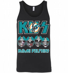 Kiss Miami Dolphins Logo Tank - zezetee
