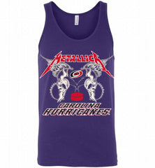 Metallica Carolina Hurricanes Logo Tank - zezetee
