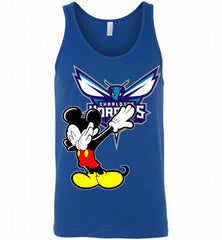 Disney Mickey Mouse Dabbing Charlotte Hornets Bobcats Tank - zezetee