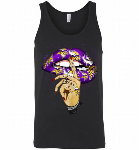 NFL Vikings Lip Shut The Fuck Up Tank - zezetee