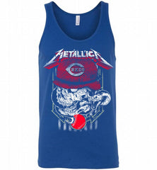 Metallica Skull Cincinnati Reds Logo Tank - zezetee