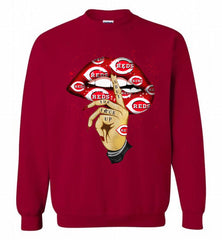 MLB Cincinnati Reds Lip Shut The Fuck Up Crewneck Sweatshirt - zezetee