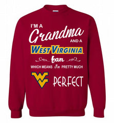 I'M A Grandma And A West Virginia Mountaineers Fan Crewneck Sweatshirt - zezetee