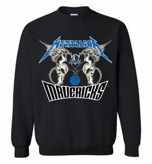 Metallica Dallas Mavericks Logo Crewneck Sweatshirt - zezetee