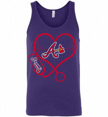 Nurse Heartbeat Atlanta Braves Tank - zezetee