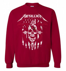 Metallica Snake Skull Arizona Cardinals Logo Crewneck Sweatshirt - zezetee