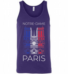 Notre Dame Paris French flag Tank - zezetee