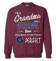 I'M A Grandma And A Georgetown Hoyas Fan Crewneck Sweatshirt - zezetee