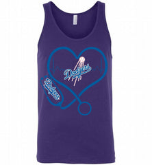 Nurse Heartbeat Los Angeles Dodgers Tank - zezetee