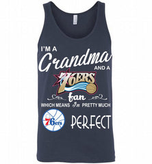 I'M A Grandma And A Philadelphia 76ers Fans Perfect Tank - zezetee