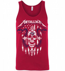 Metallica Snake Skull Columbus Blue Jackets Logo Tank - zezetee