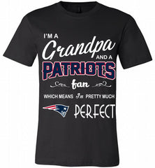 I'M A Grandpa And A New England Patriots Pretty Much Perfect Canvas USA - zezetee