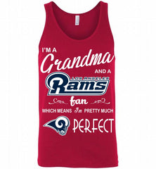 I'M A Grandma And A Los Angeles Rams Fans I'm Pretty Much Perfect Tank - zezetee