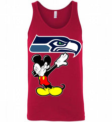 Disney Mickey Mouse Dabbing Seattle Seahawks Tank - zezetee