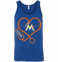 Nurse Heartbeat Miami Marlins Tank - zezetee