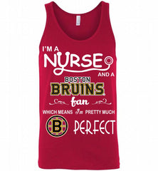 I'M A Nurse And A Boston Bruins Fans Gift Tank - zezetee