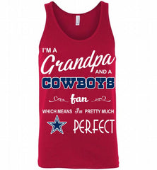 I'M A Grandpa And A Dallas Cowboys Pretty Much Perfect Tank - zezetee