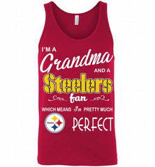 I'M A Grandma And A Pittsburgh Steelers Fans I'm Pretty Much Perfect Tank - zezetee