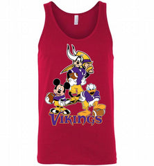 Mickey Goofy Donald Disney Minnesota Vikings Football Gift Tank - zezetee