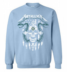 Metallica Oakland Athletics Logo Crewneck Sweatshirt - zezetee
