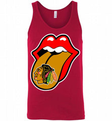 Chicago Blackhawks  x The Rolling Stones Logo Tank - zezetee